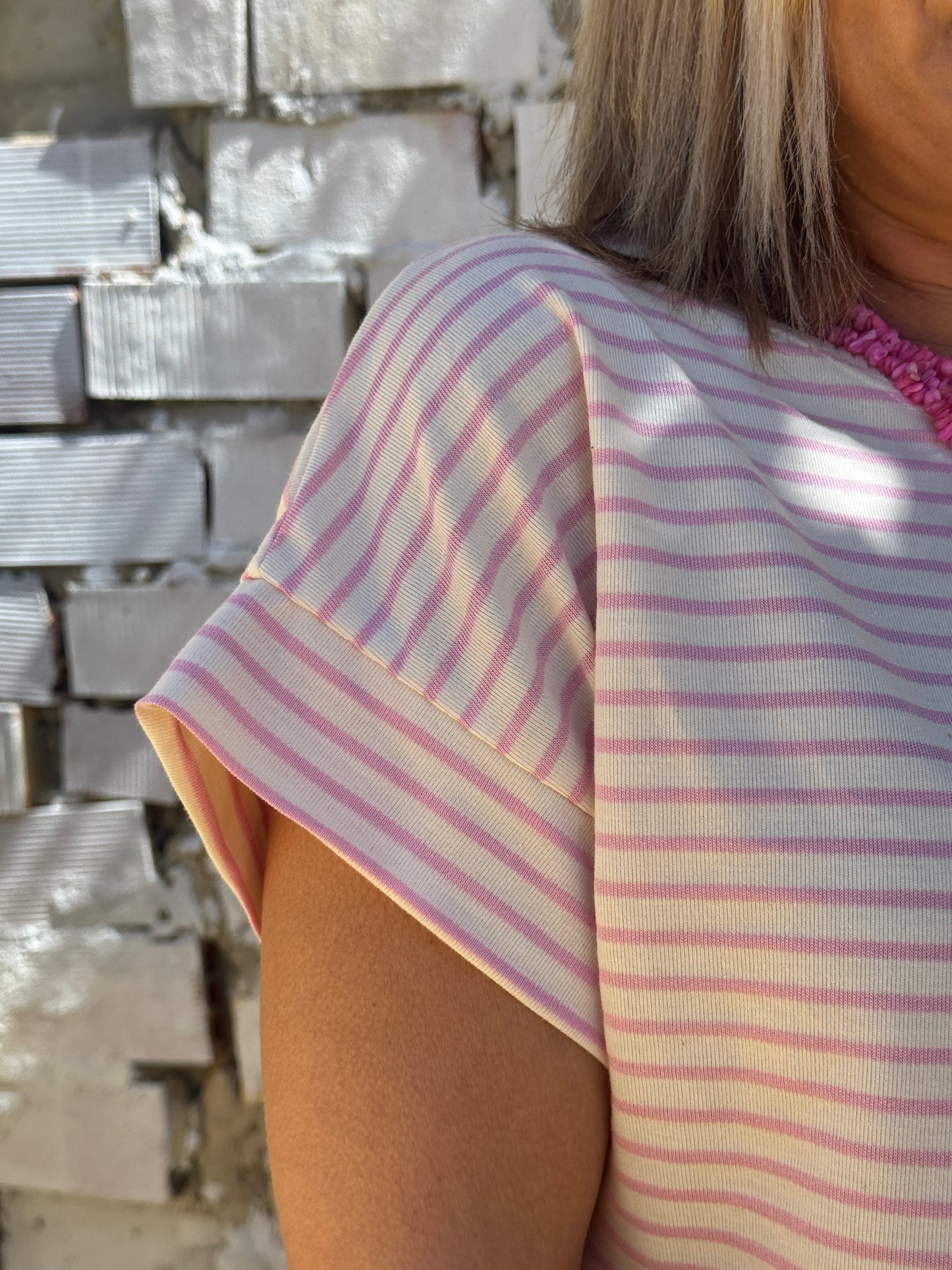 CAMISETA RAYAS MANGA CORTA