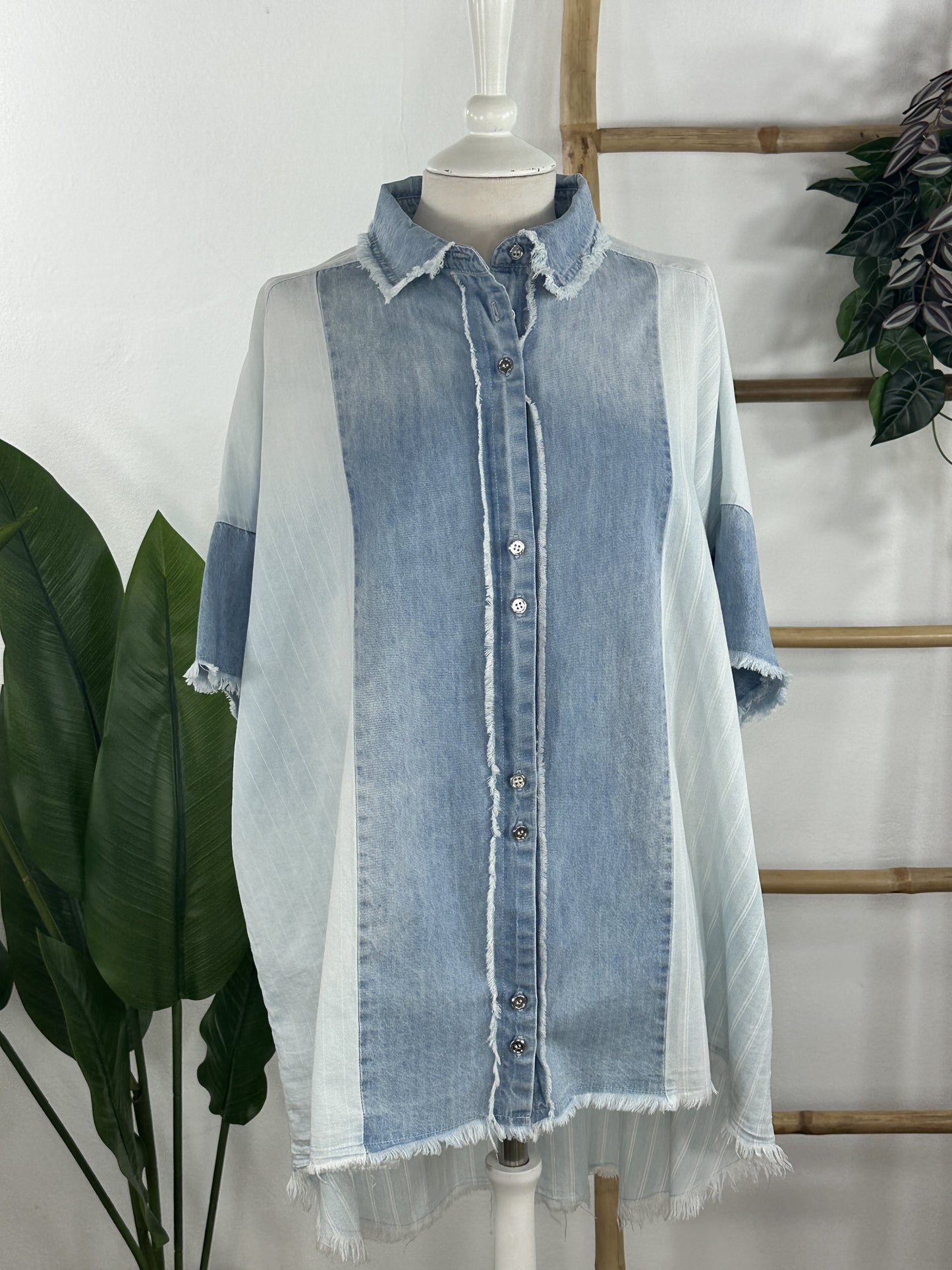 CAMISA VAQUERA OVERSIZE RAYAS
