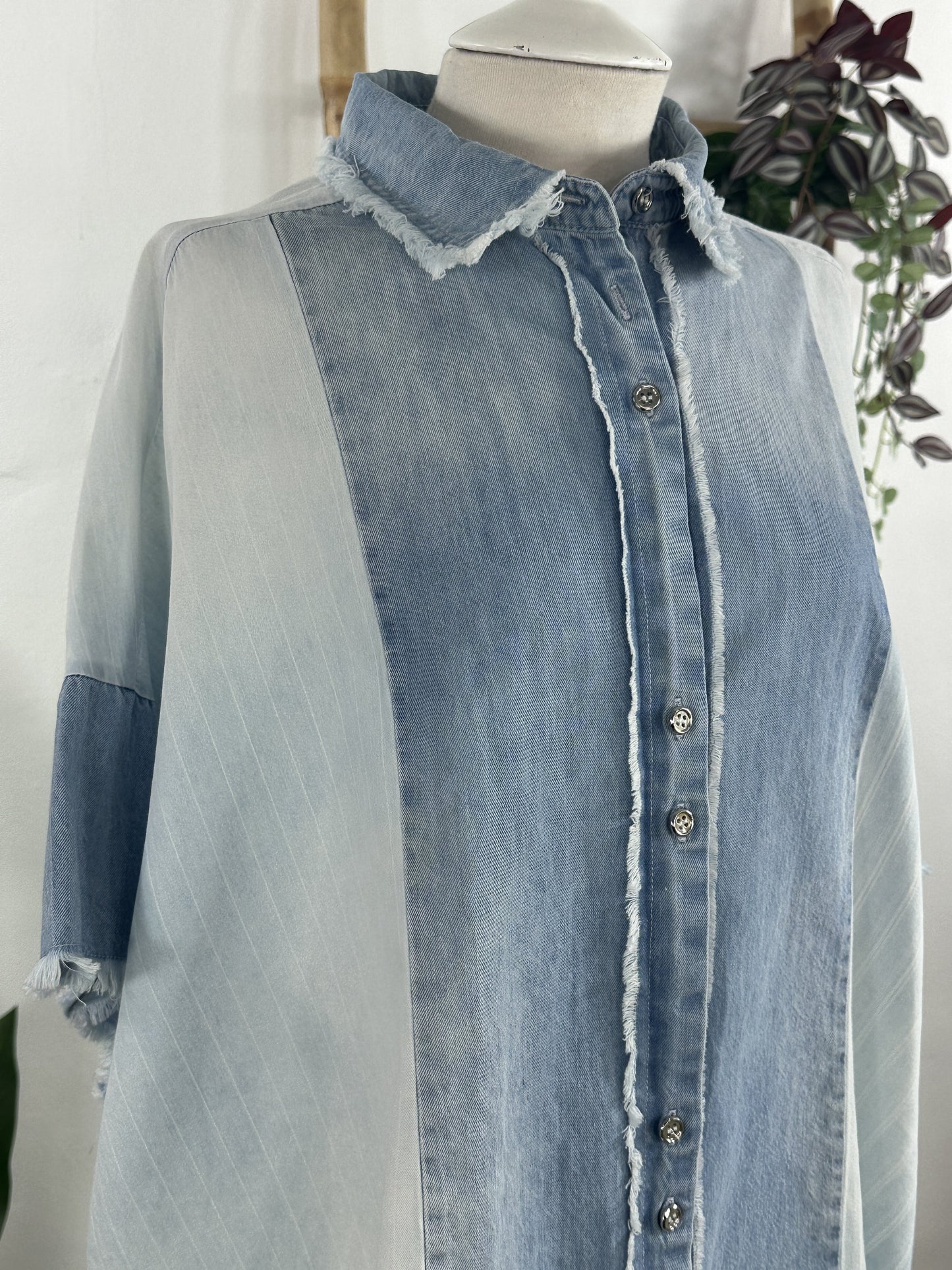 CAMISA VAQUERA OVERSIZE RAYAS