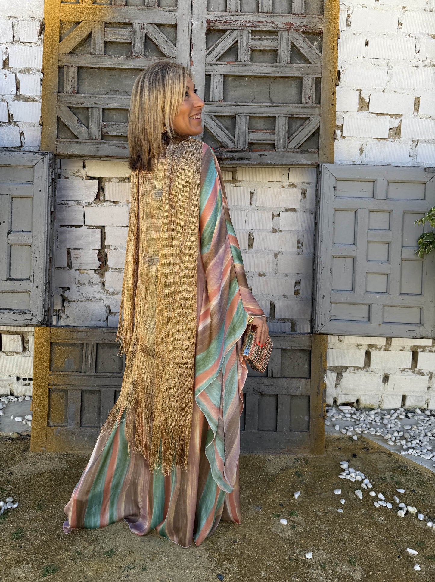 VESTIDO RAYAS ASIMÉTRICO