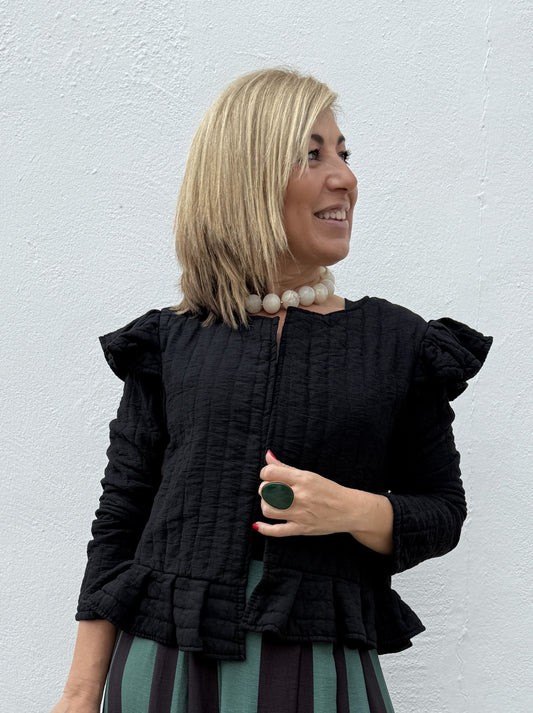 CHAQUETA ACOLCHADA VOLANTE