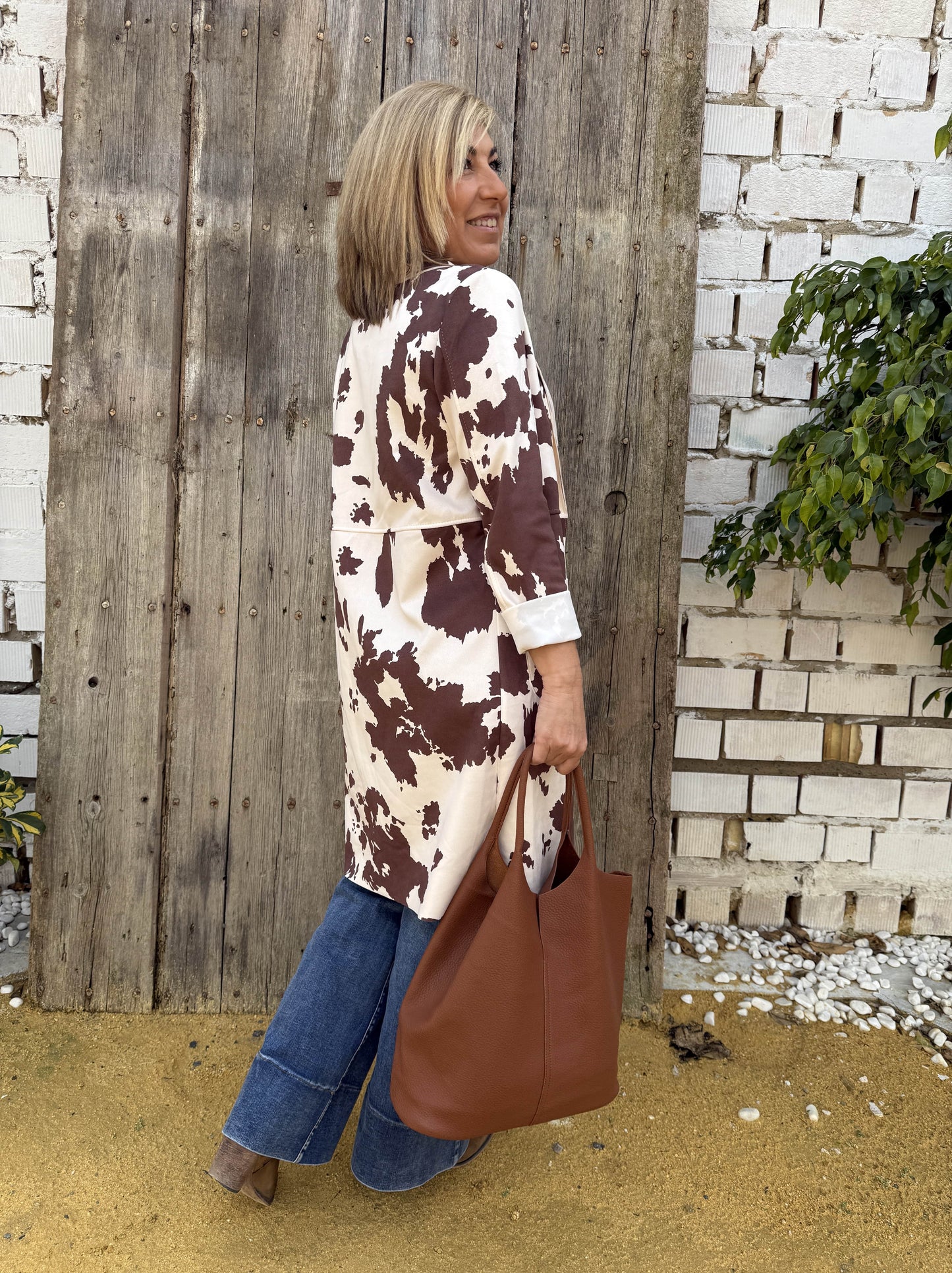 CHAQUETA ESTAMPADO VACA