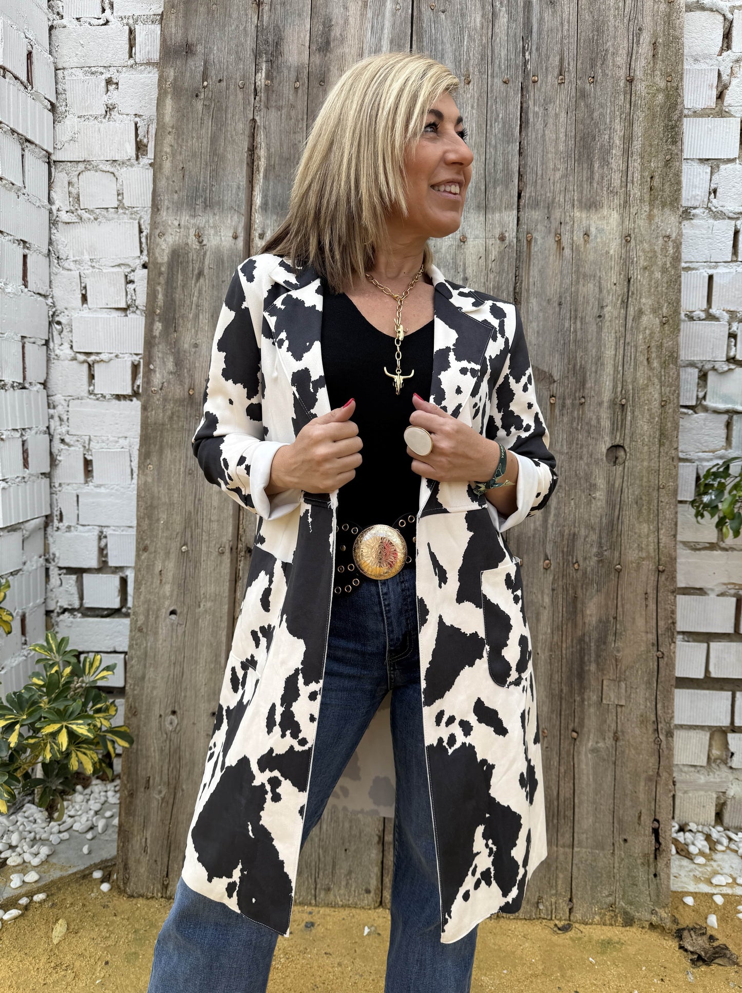 CHAQUETA ESTAMPADO VACA