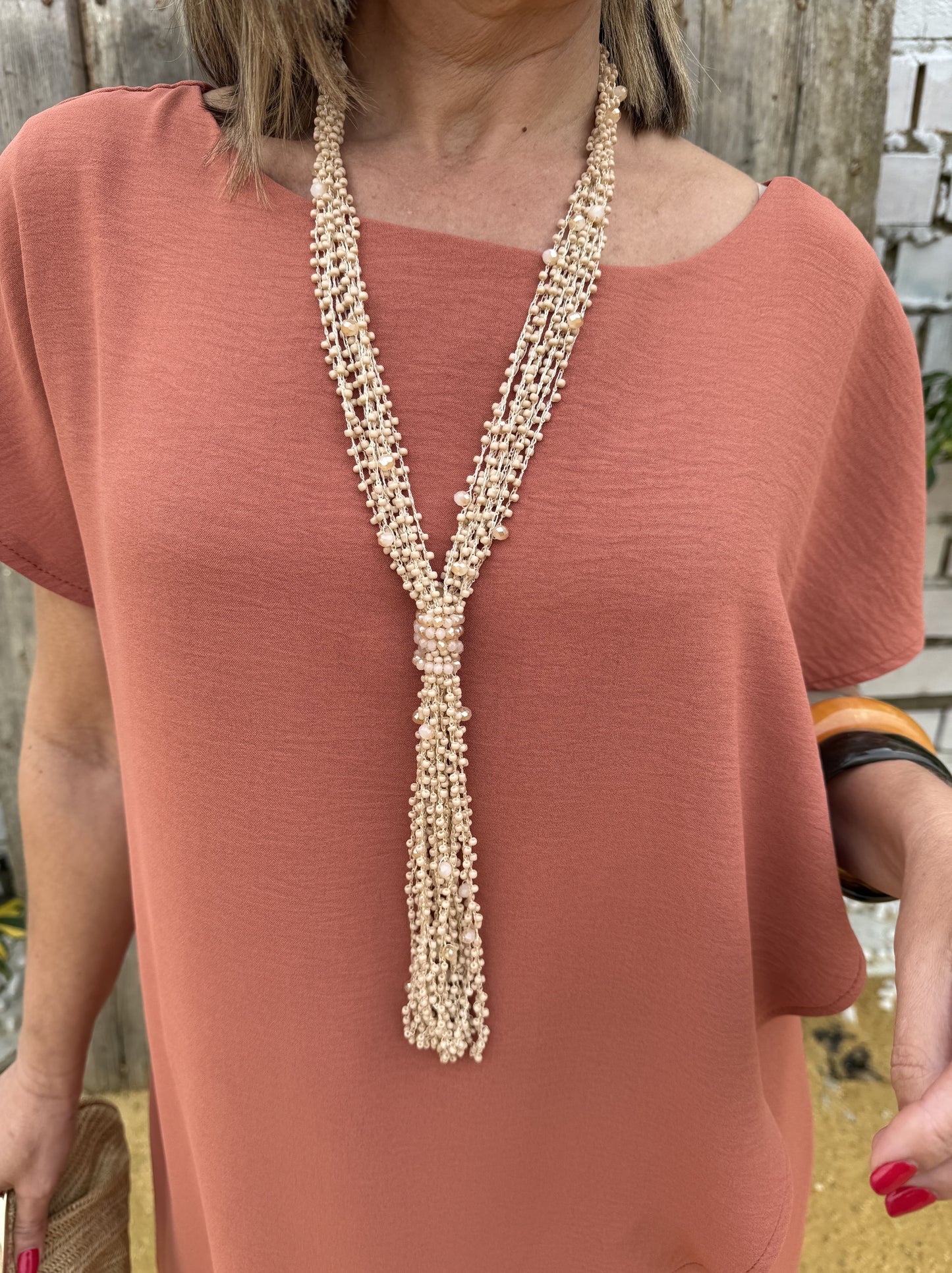 COLLAR LARGO ABALORIOS