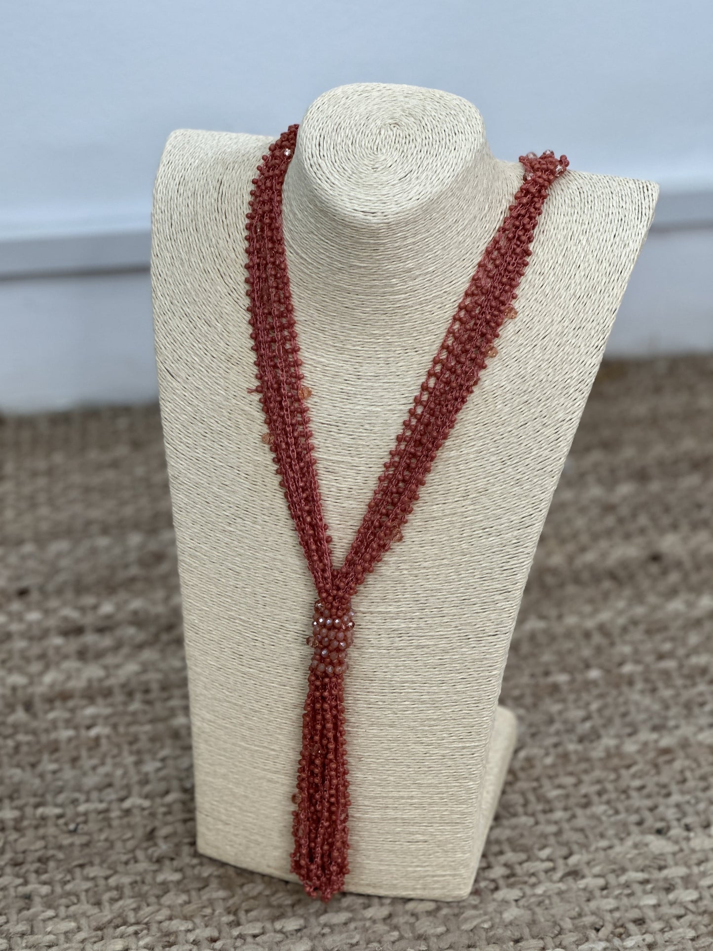 COLLAR LARGO ABALORIOS