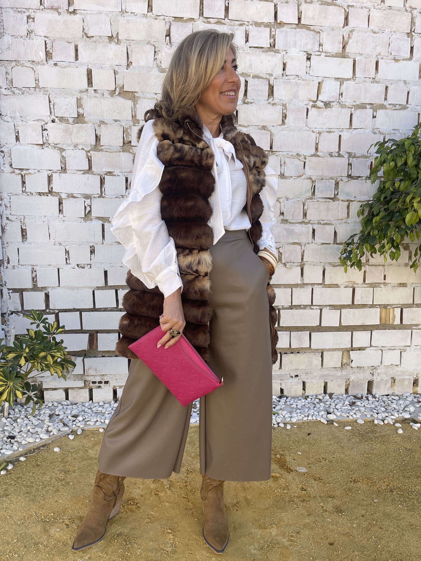 PANTALÓN CULOTTE POLIPIEL