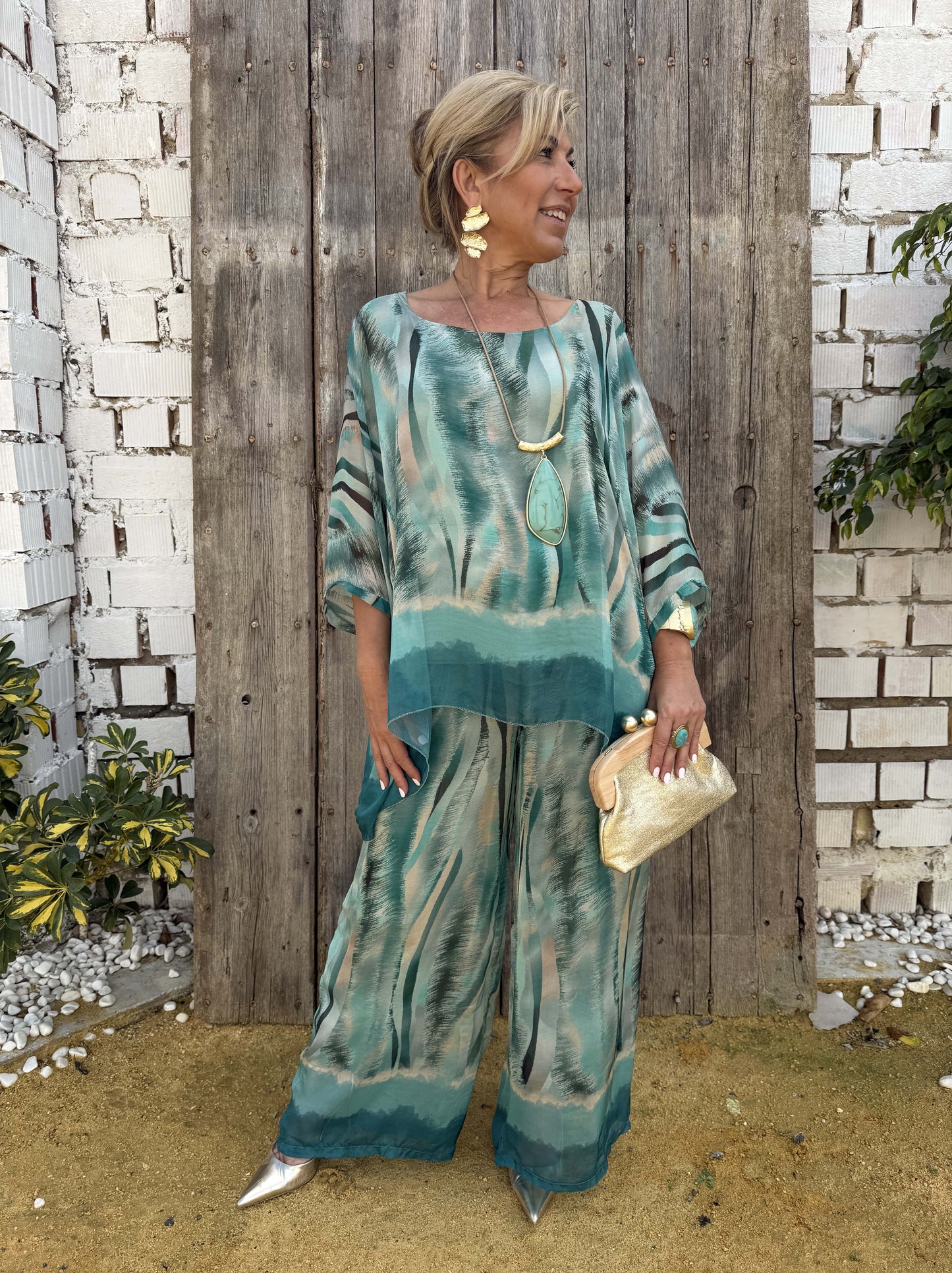 CONJUNTO SEDA ESTAMPADO