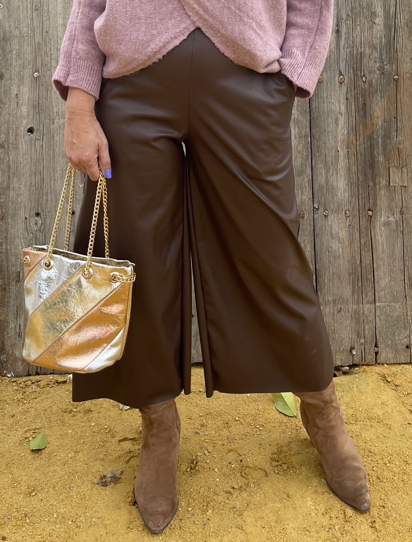 PANTALÓN CULOTTE POLIPIEL