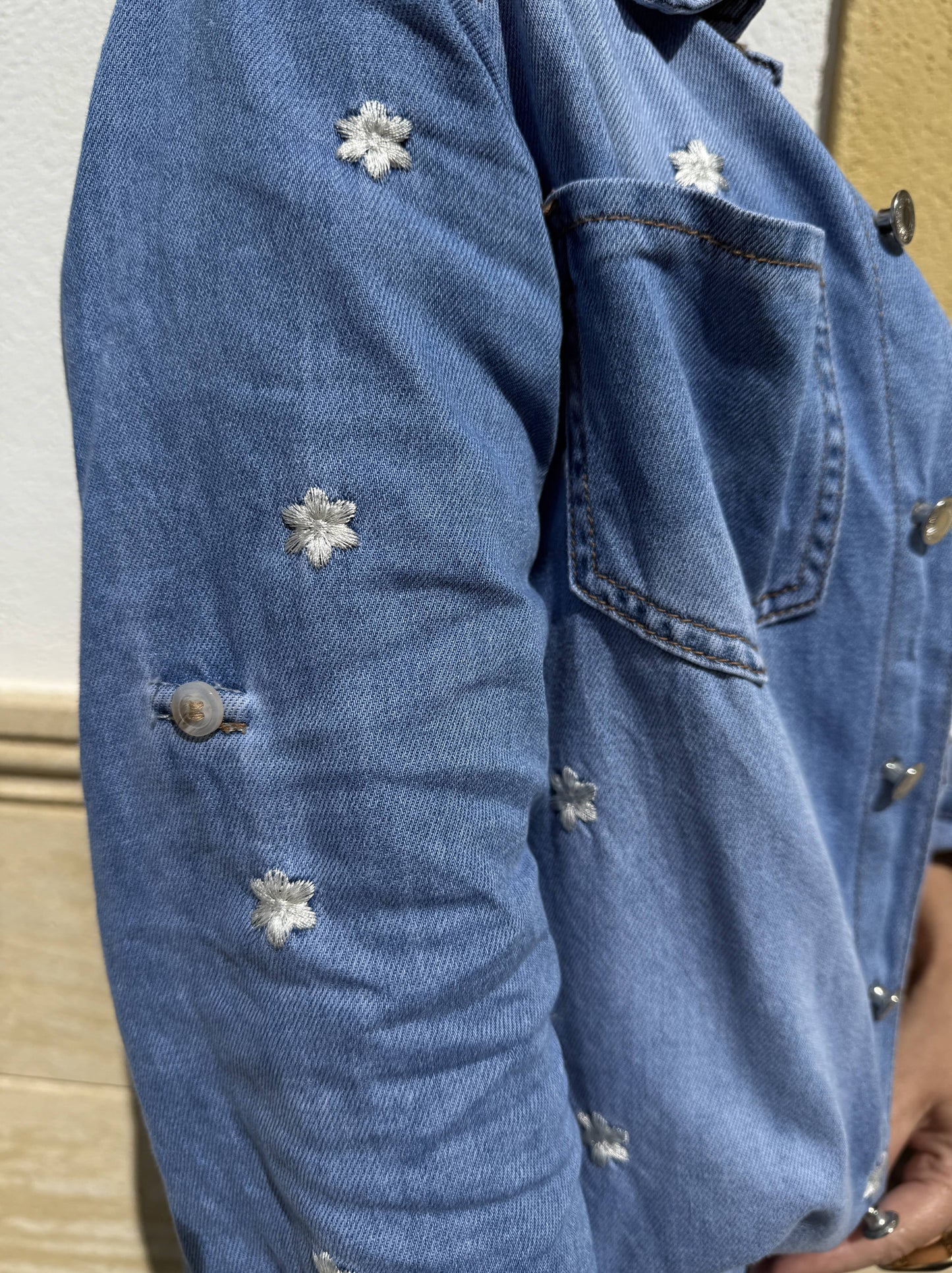 SOBRECAMISA VAQUERA BORDADO FLOR
