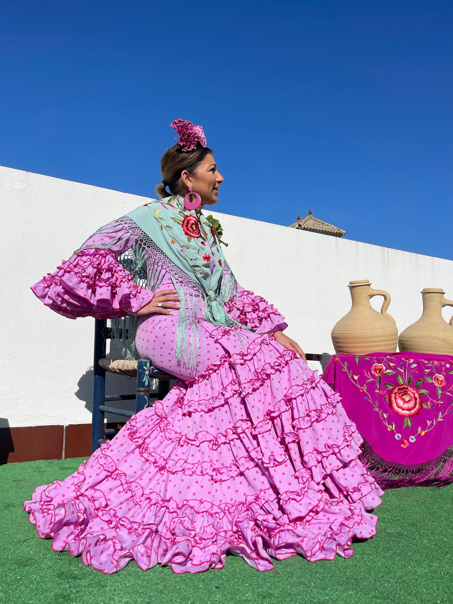 TRAJE LOLA FLAMENCO VERMELHO
