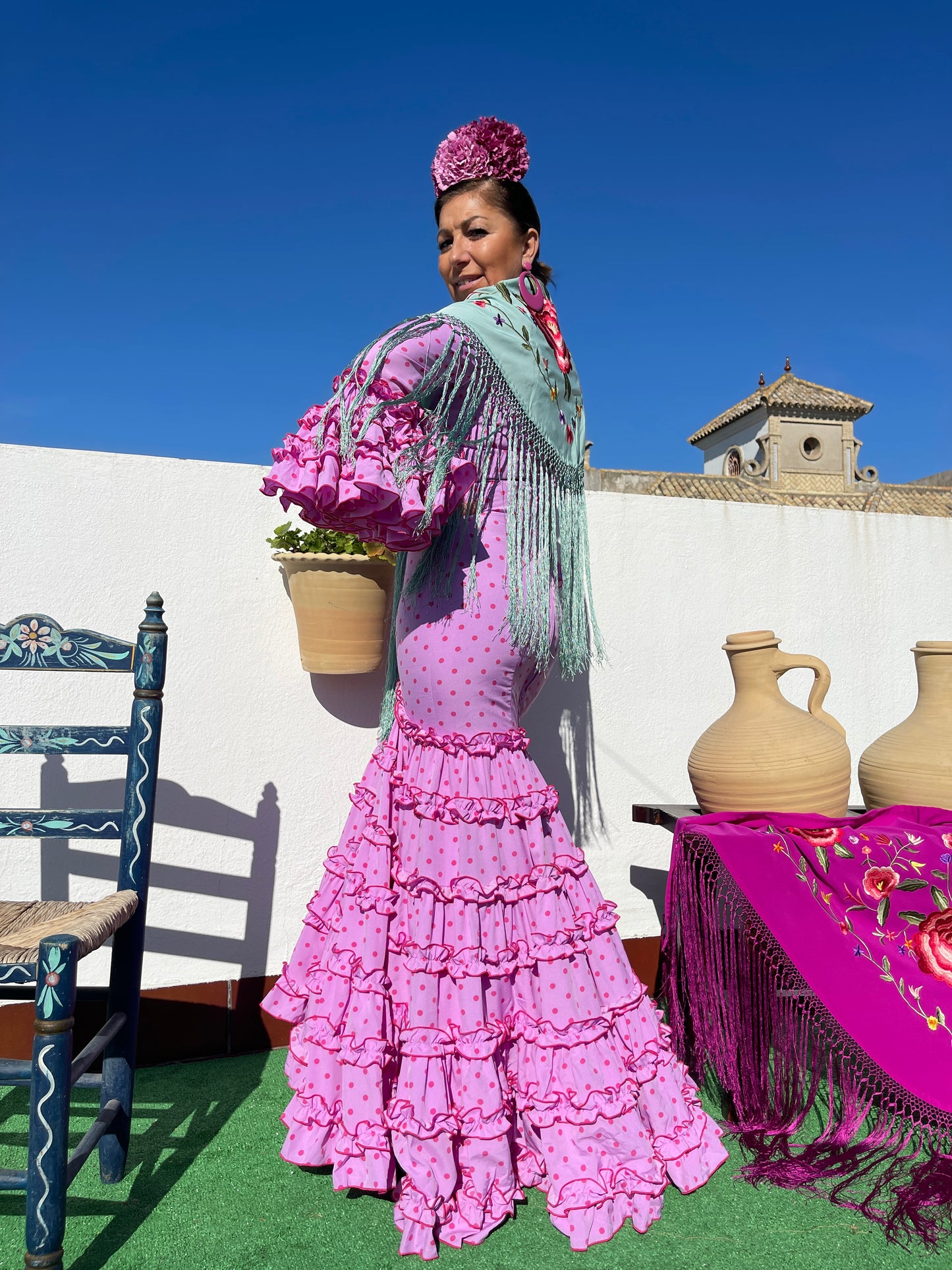 TRAJE LOLA FLAMENCO VERMELHO