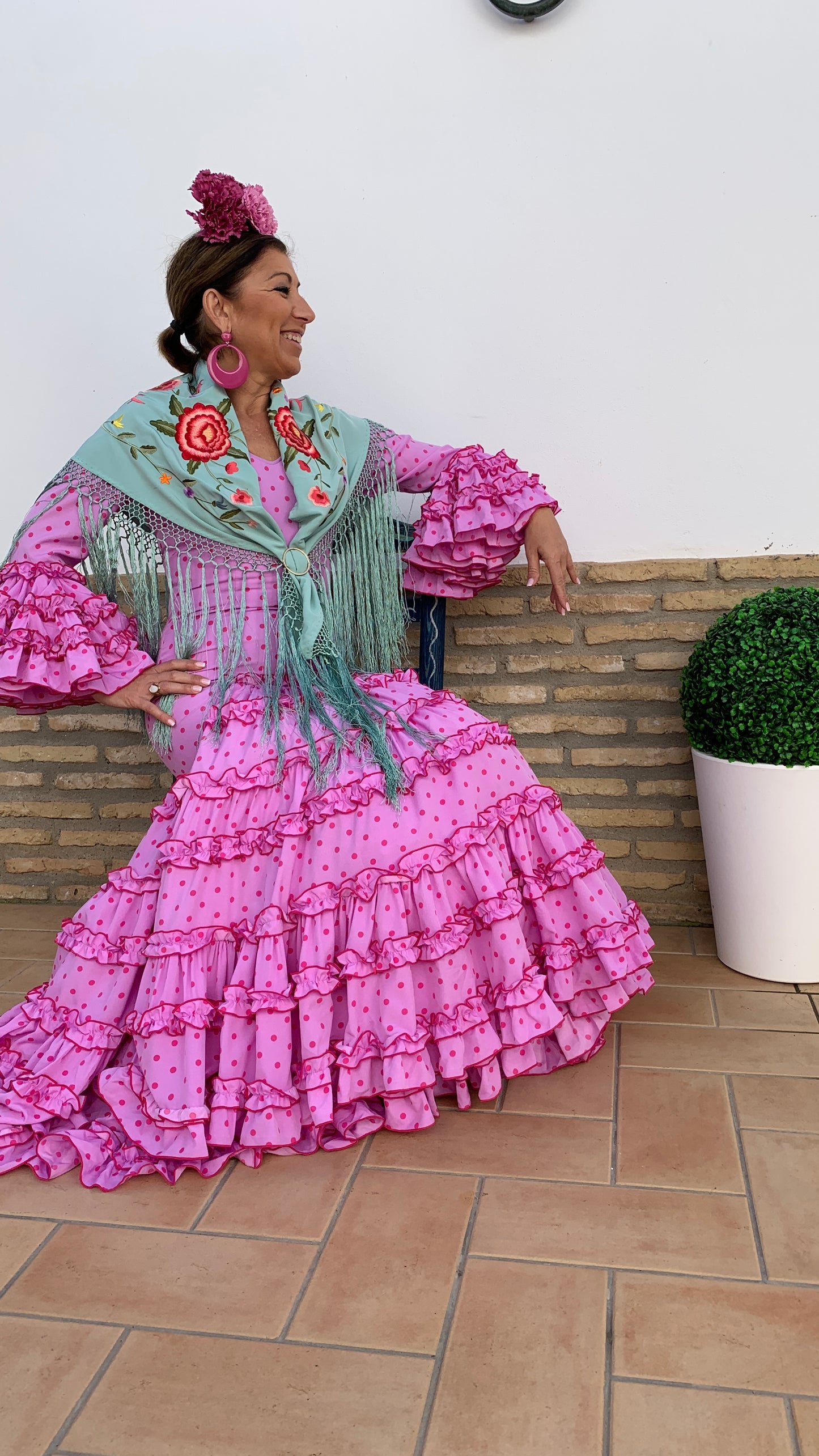TRAJE LOLA FLAMENCO VERMELHO