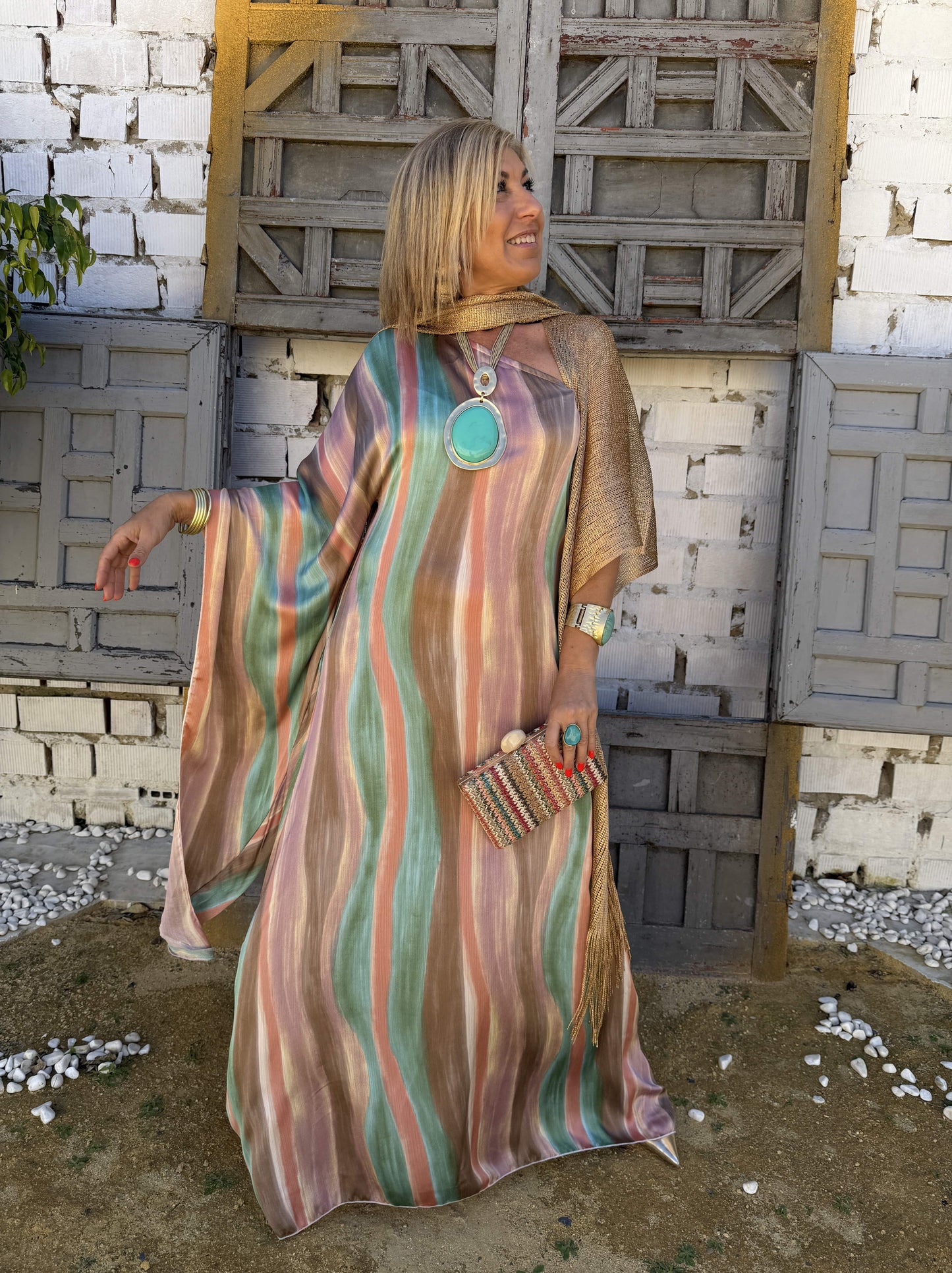 VESTIDO RAYAS ASIMÉTRICO