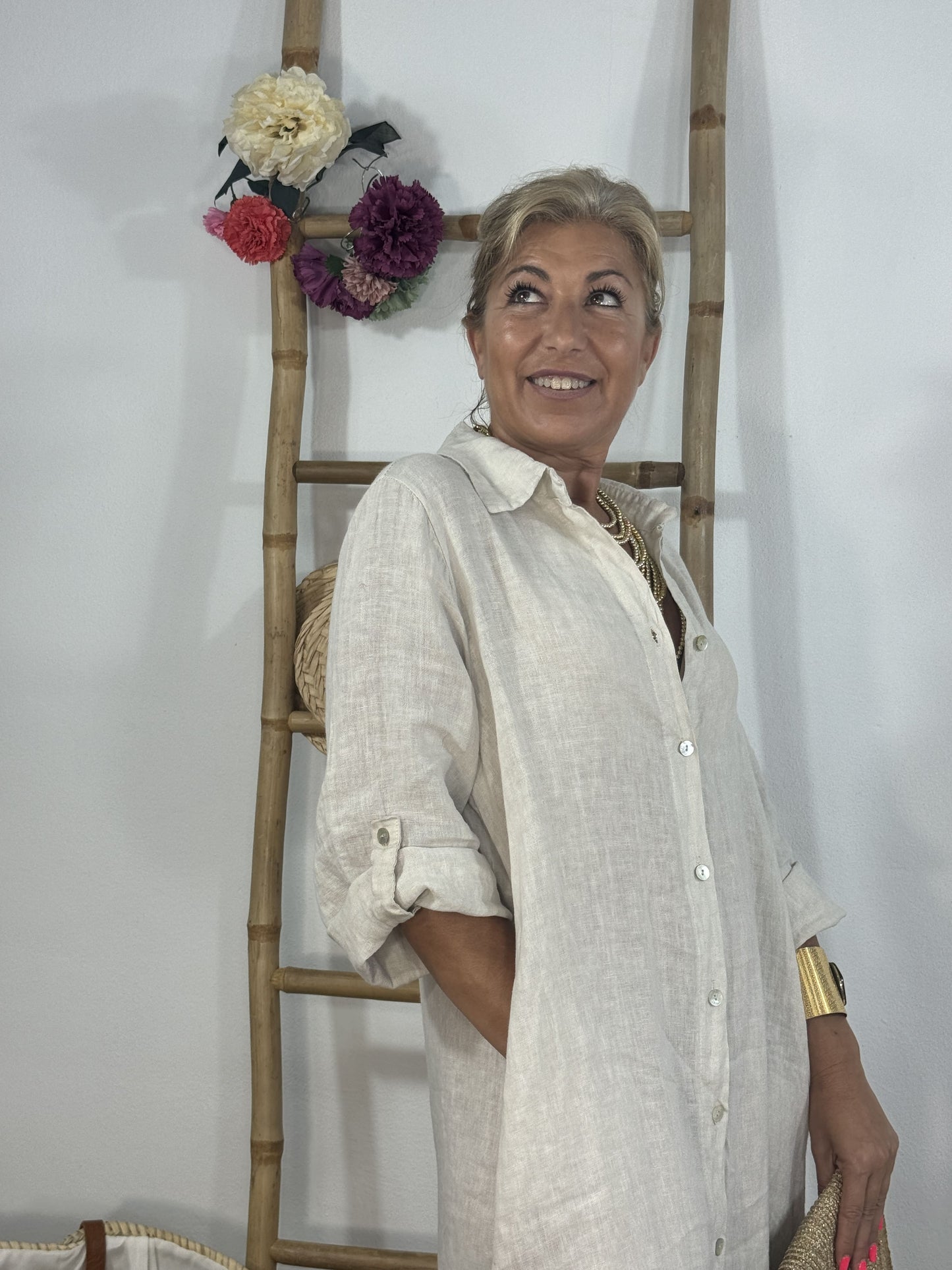 VESTIDO CAMISA DE LINHO