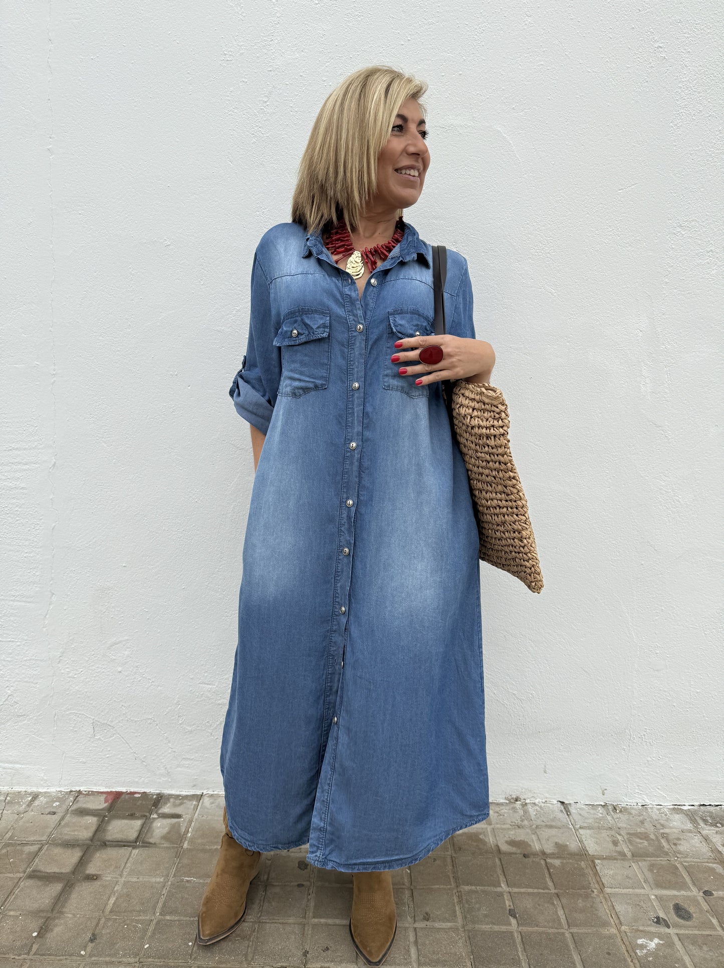 VESTIDO CAMISERO VAQUERO