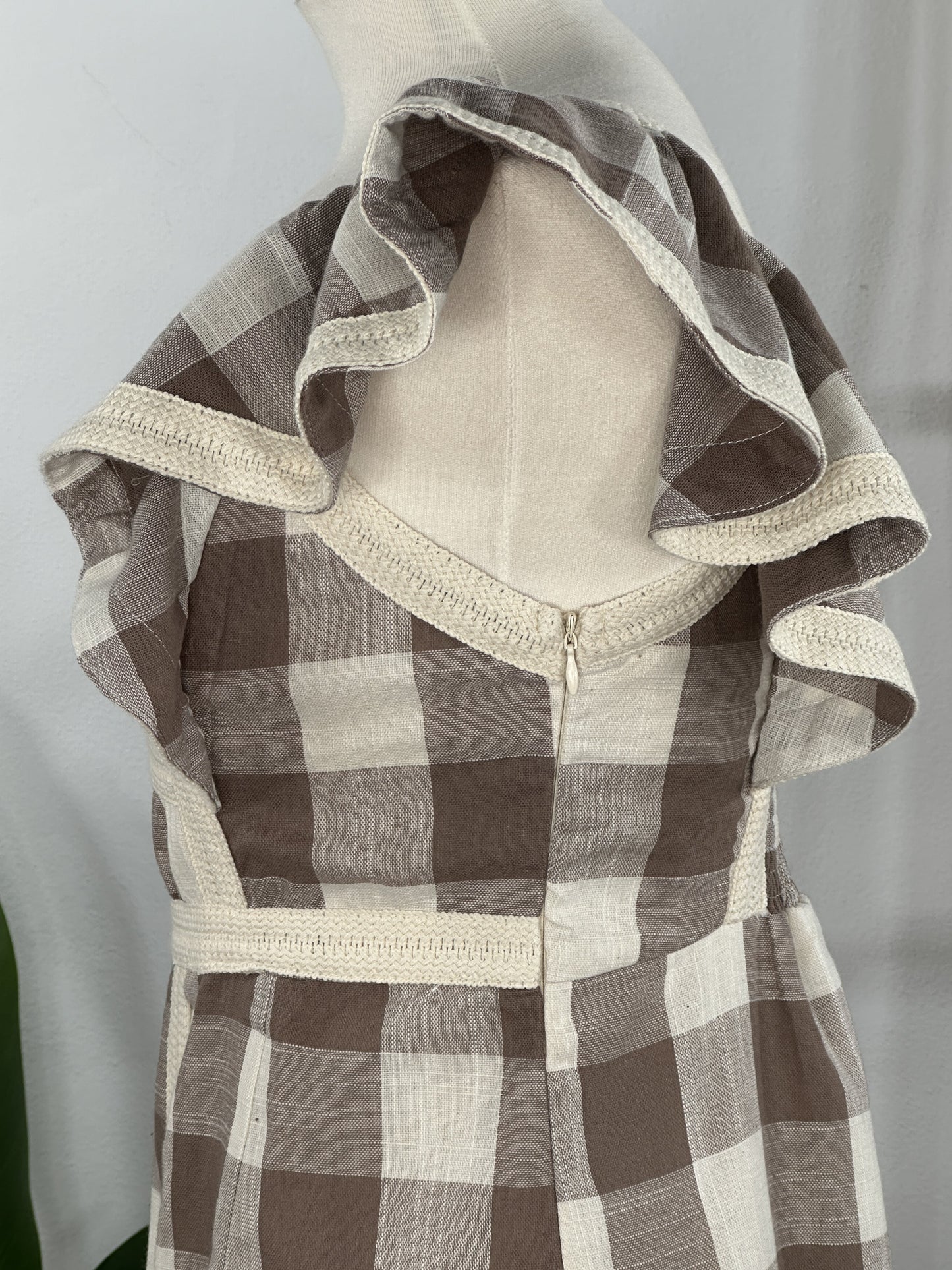 VESTIDO CUADROS VOLANTES