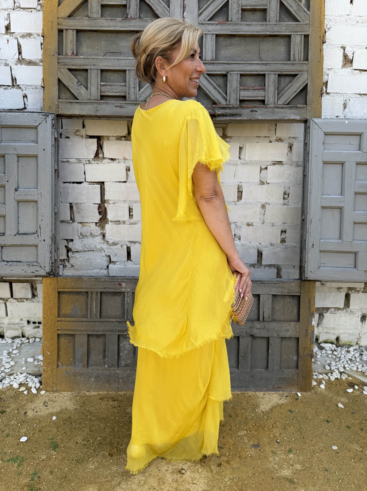VESTIDO EMBRUJO MANGA CORTA