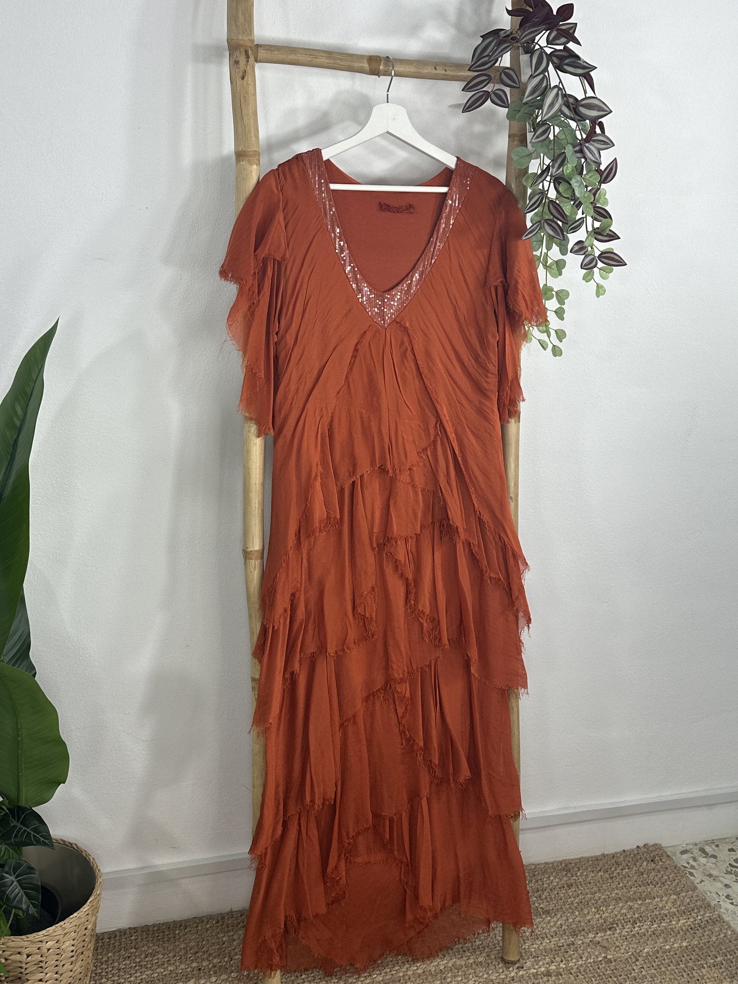 VESTIDO EMBRUJO MANGA CORTA