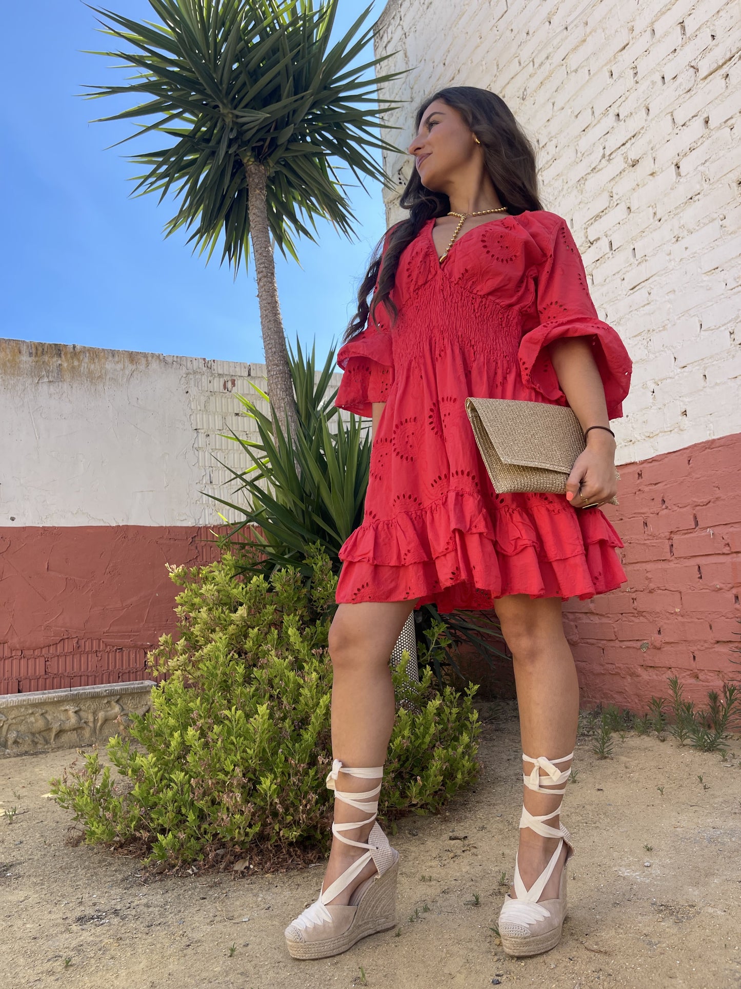 VESTIDO TELA PERFORADA