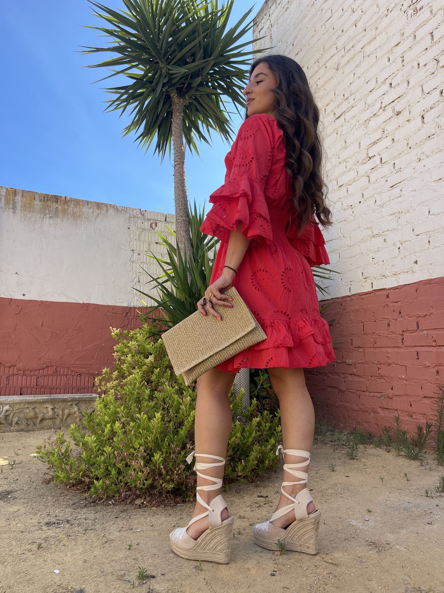 VESTIDO TELA PERFORADA