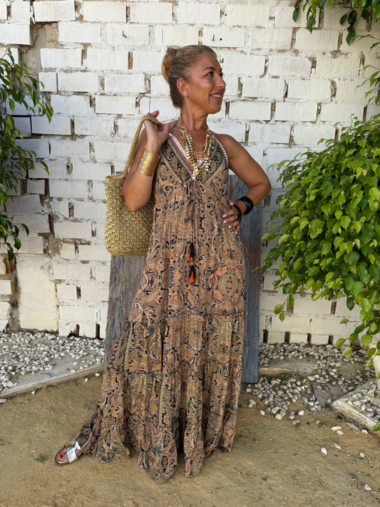 VESTIDO LARGO SEDA