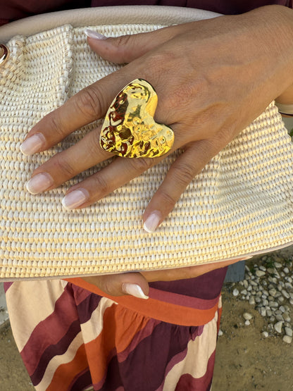 ANILLO CORAZÓN IRREGULAR