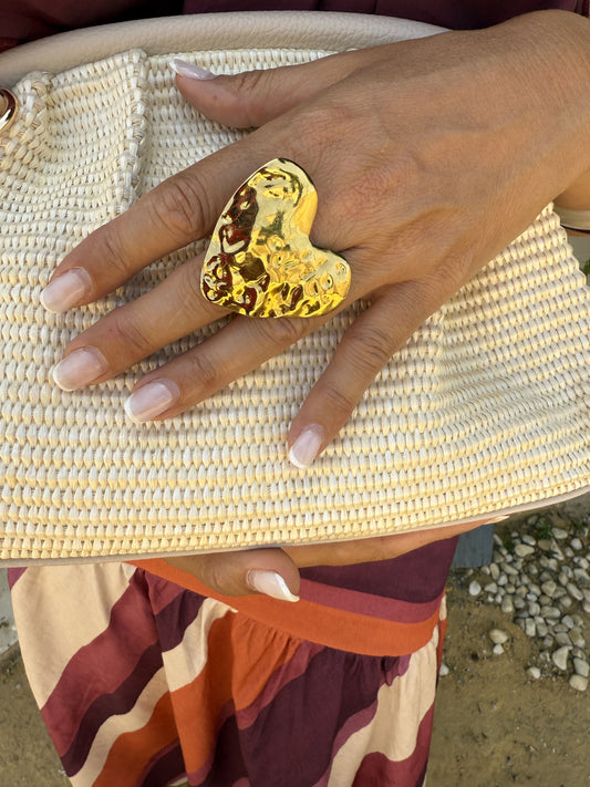 ANILLO CORAZÓN IRREGULAR