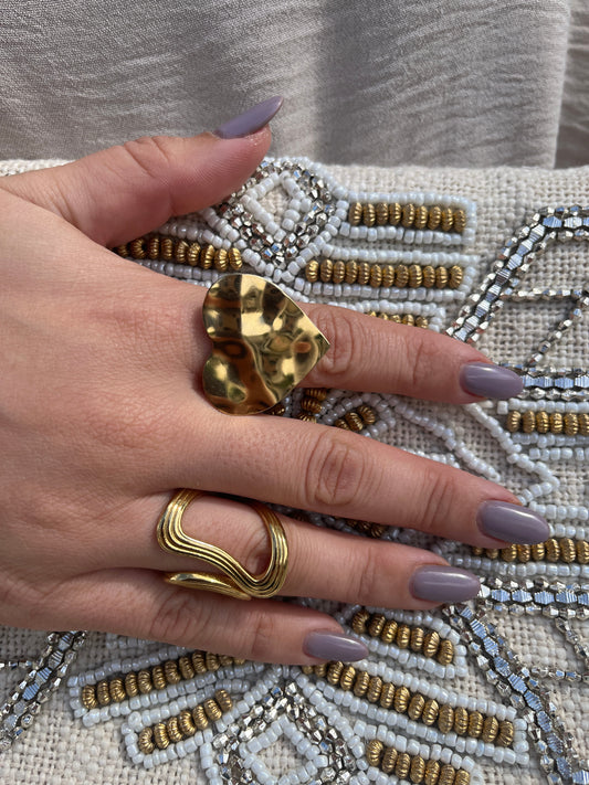 ANILLO CORAZÓN RELIEVE