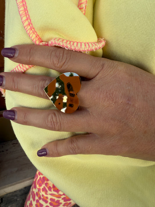 ANILLO CORAZÓN RELIEVE