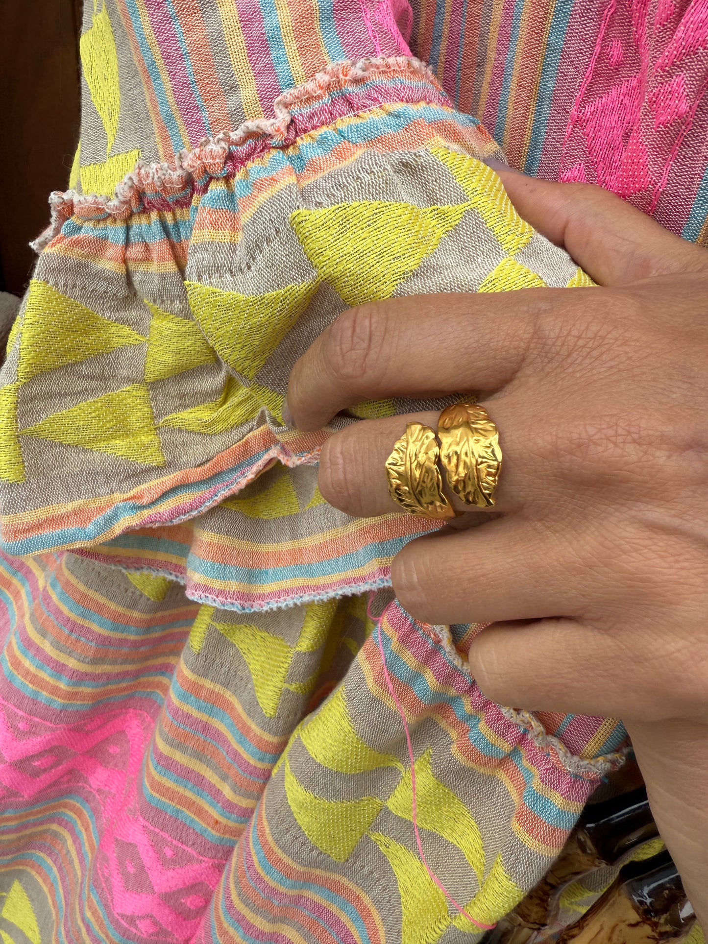 ANILLO DOBLE  HOJA