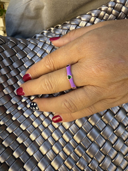 ANILLO ESMALTADO CORAZÓN