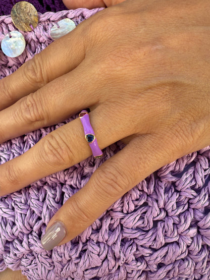 ANILLO ESMALTADO CORAZÓN
