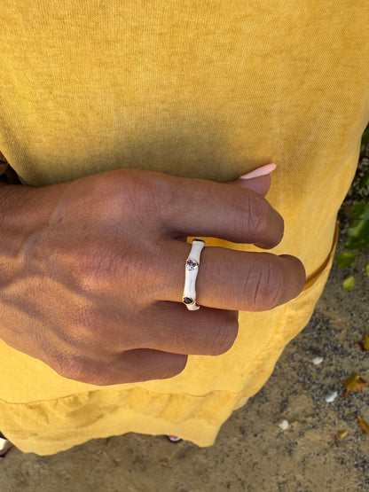 ANILLO ESMALTADO CORAZÓN