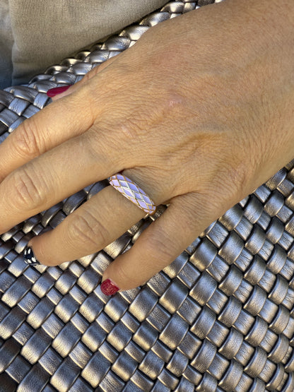ANILLO ESMALTADO ROMBOS