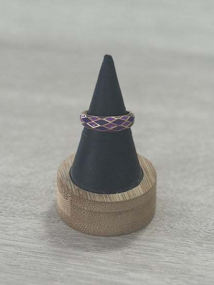 ANILLO ESMALTADO ROMBOS