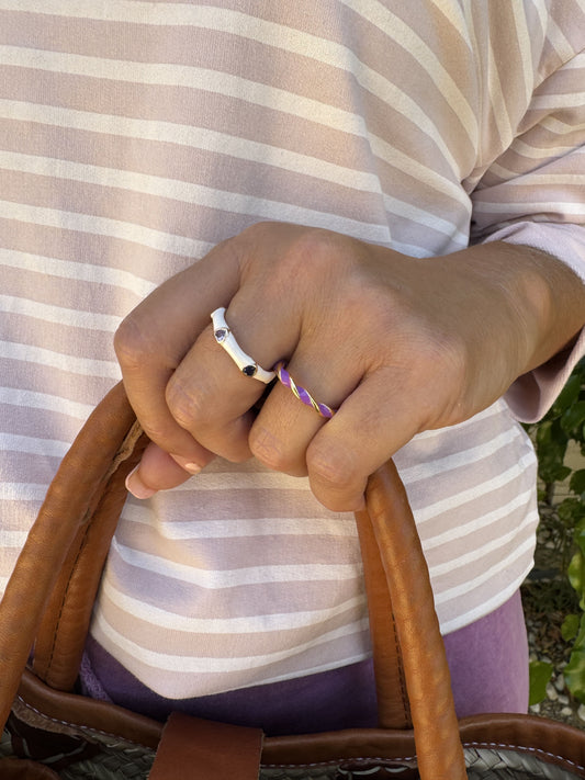 ANILLO ESMALTADO CORAZÓN