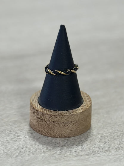 ANILLO ESMALTADO TRENZADO