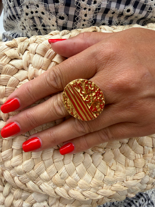 ANILLO REDONDO DORADO