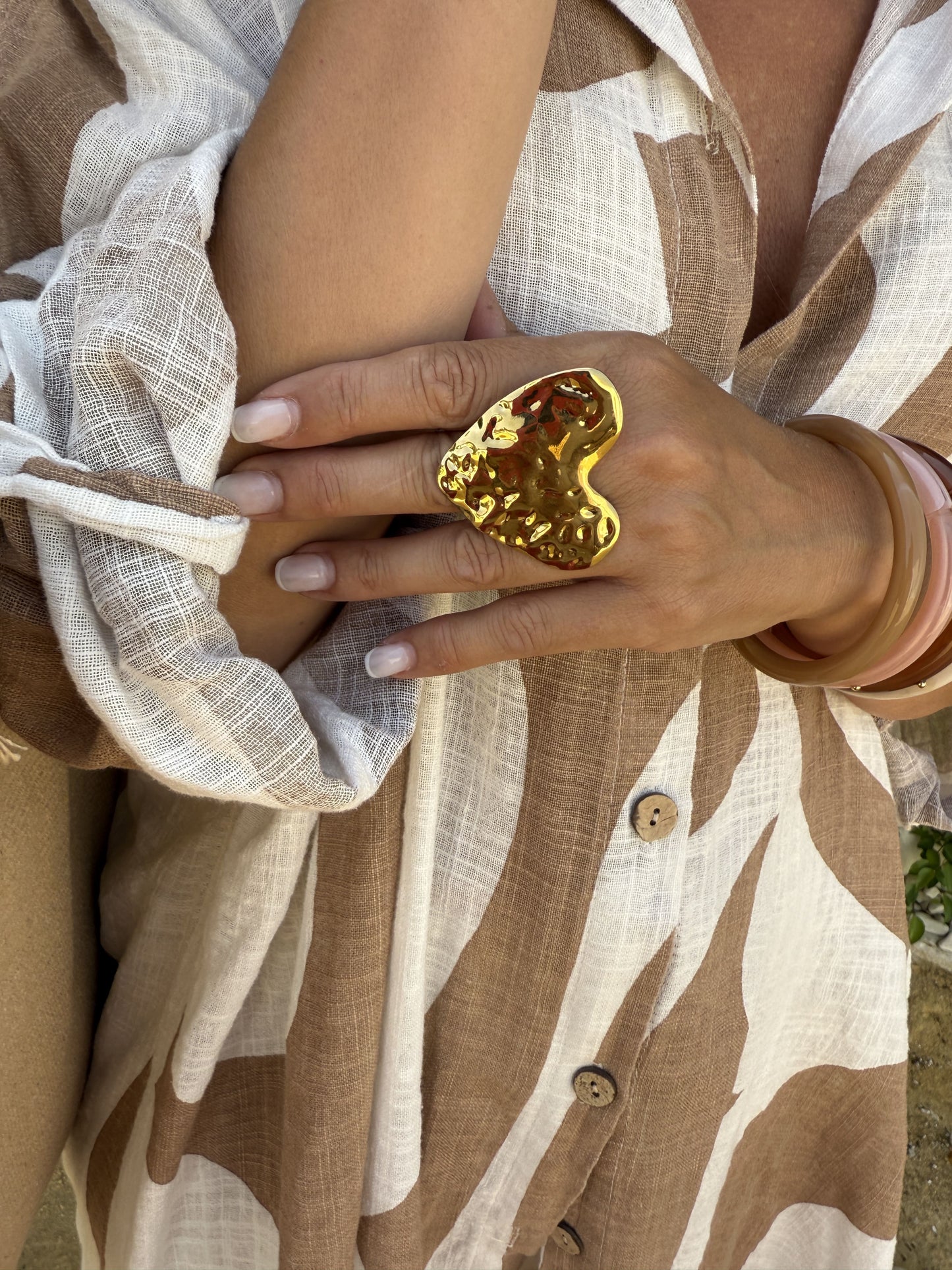 ANILLO CORAZÓN IRREGULAR