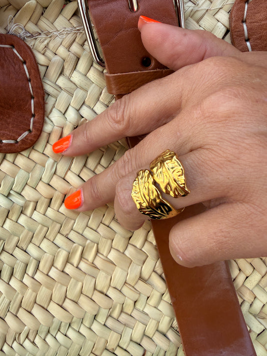 ANILLO DOBLE  HOJA