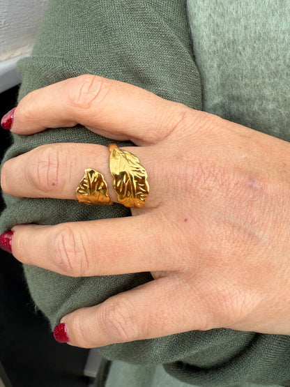 ANILLO DOBLE  HOJA