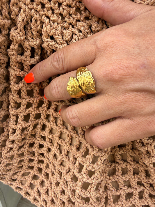 ANILLO DOBLE  HOJA