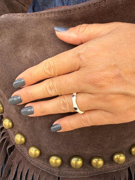 ANILLO ESMALTADO CORAZÓN