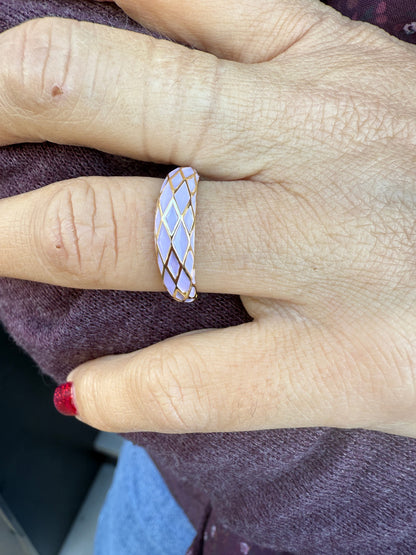 ANILLO ESMALTADO ROMBOS