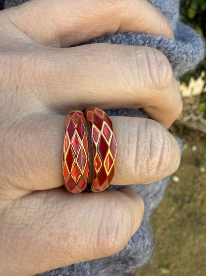 ANILLO ESMALTADO ROMBOS