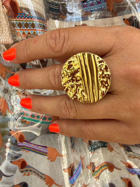 ANILLO REDONDO DORADO