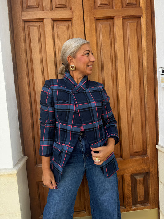BLAZER PAÑO CRUZADA