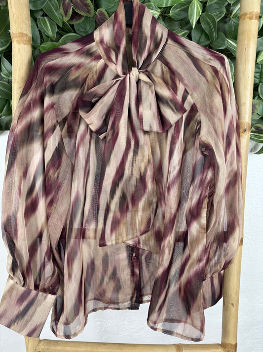 BLUSA LAZO TRANSPARENTE