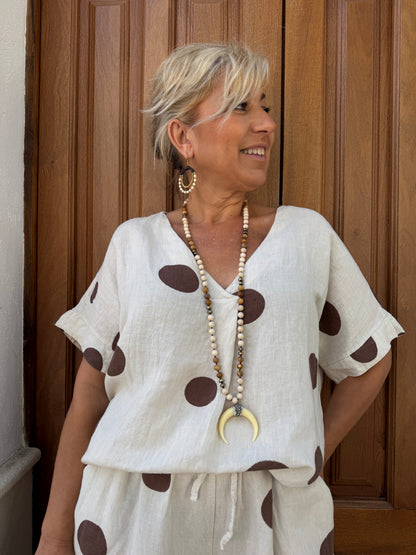 BLUSA LINO LUNARES