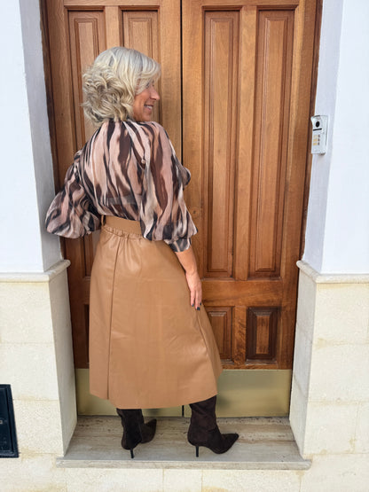 BLUSA LAZO TRANSPARENTE